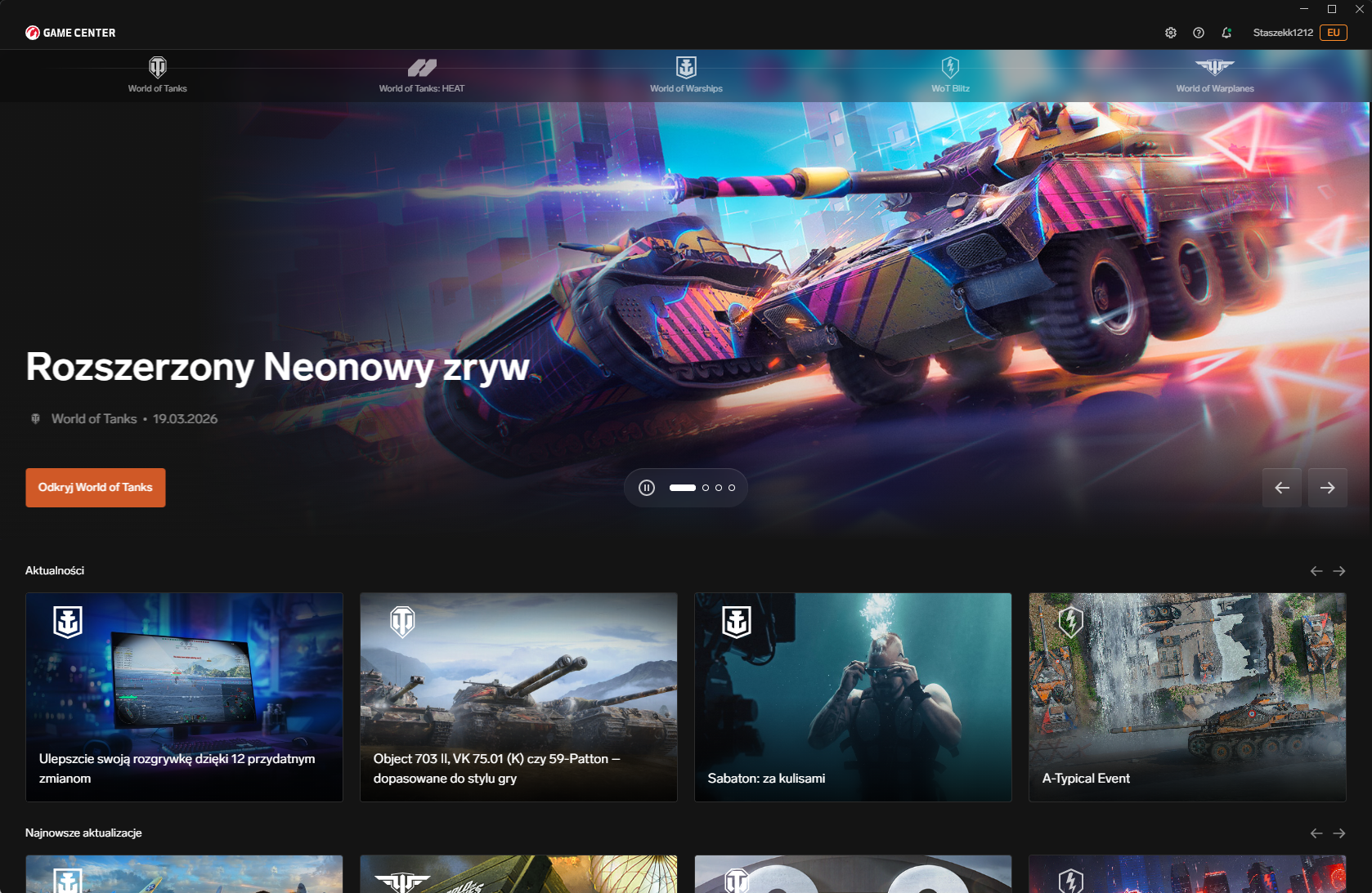 Miniatura: Aktualizacja projektu WGC: Nowy program startowy